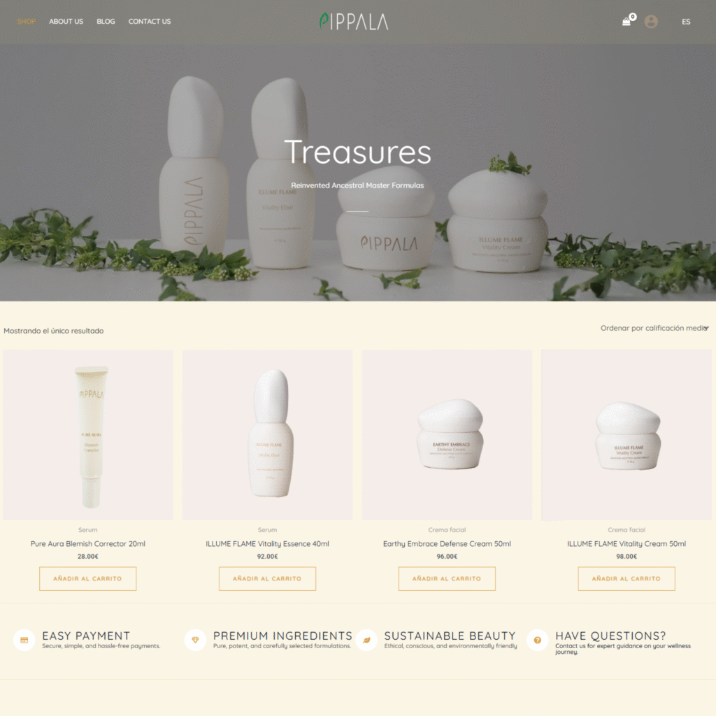 Shop page PippalaCare